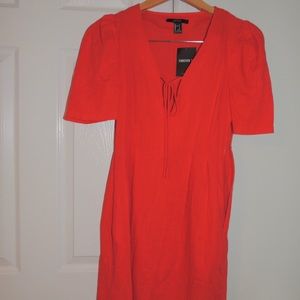 Forever 21 Red Woven Dress with Pockets